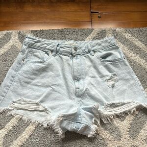 Light blue high rise PacSun jean shorts, size 28
